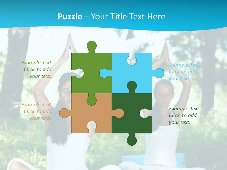 Woman Relaxation Balance PowerPoint Template