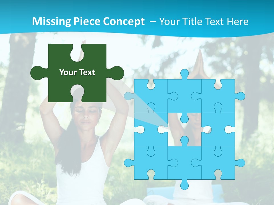 Woman Relaxation Balance PowerPoint Template