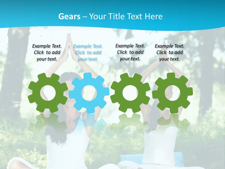 Woman Relaxation Balance PowerPoint Template