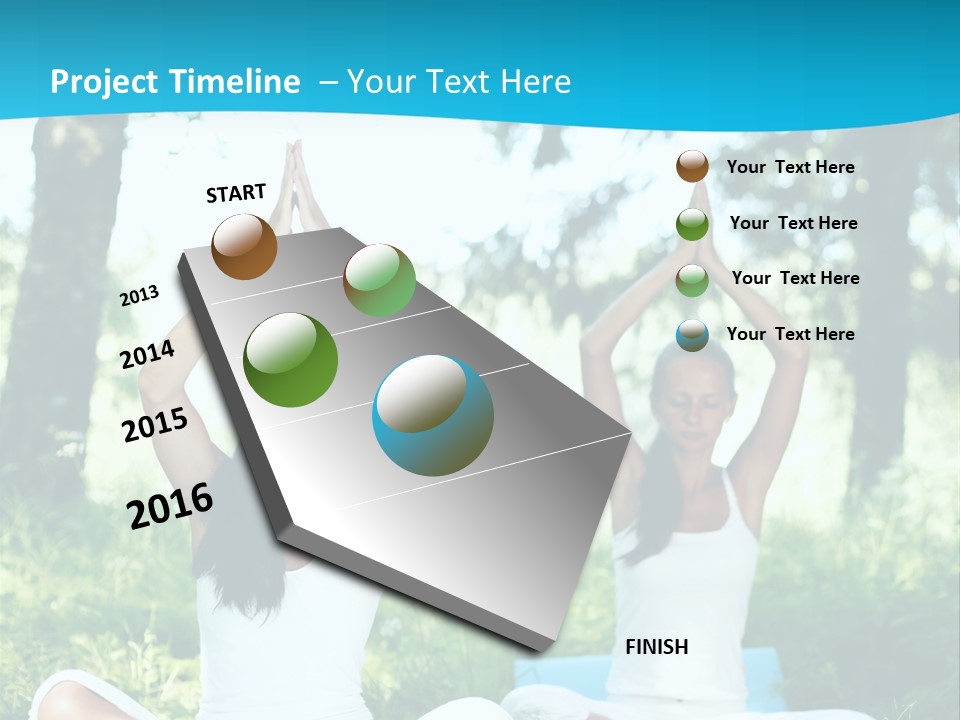 Woman Relaxation Balance PowerPoint Template
