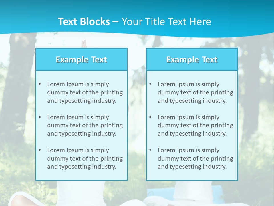 Woman Relaxation Balance PowerPoint Template