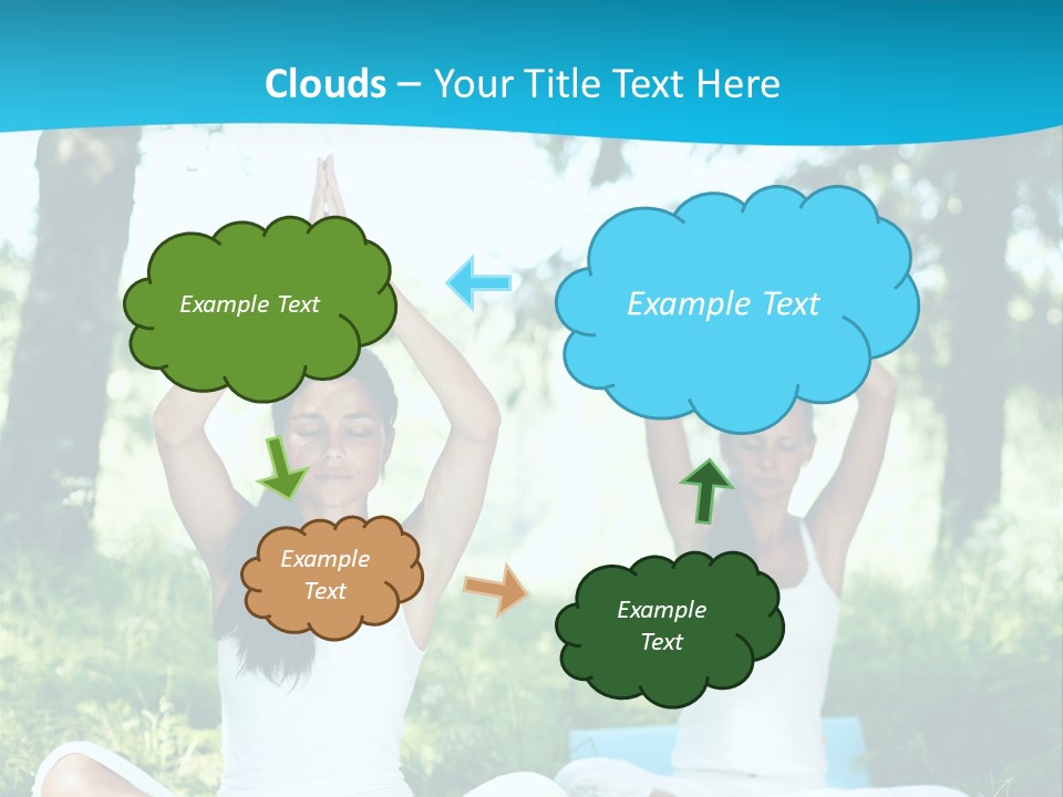 Woman Relaxation Balance PowerPoint Template