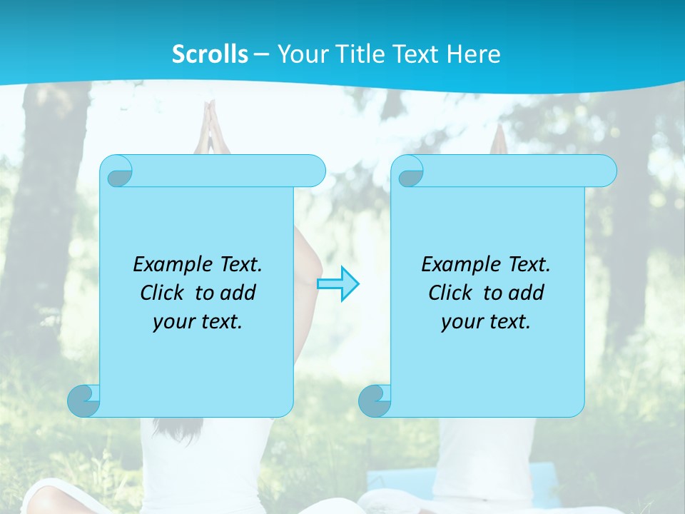Woman Relaxation Balance PowerPoint Template
