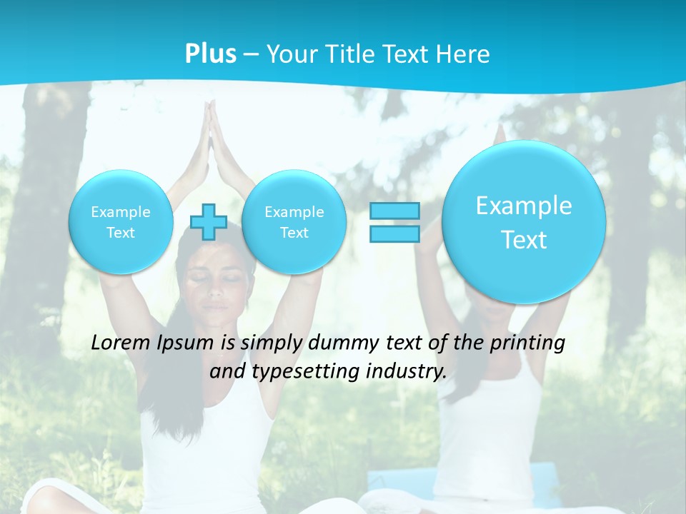 Woman Relaxation Balance PowerPoint Template