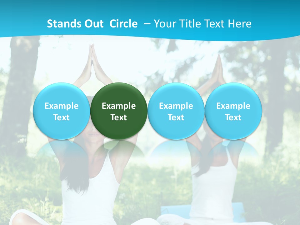 Woman Relaxation Balance PowerPoint Template