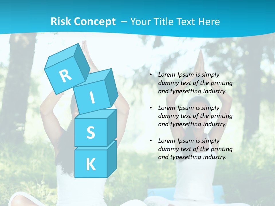 Woman Relaxation Balance PowerPoint Template