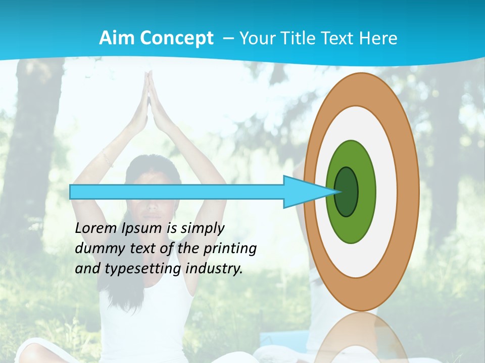 Woman Relaxation Balance PowerPoint Template