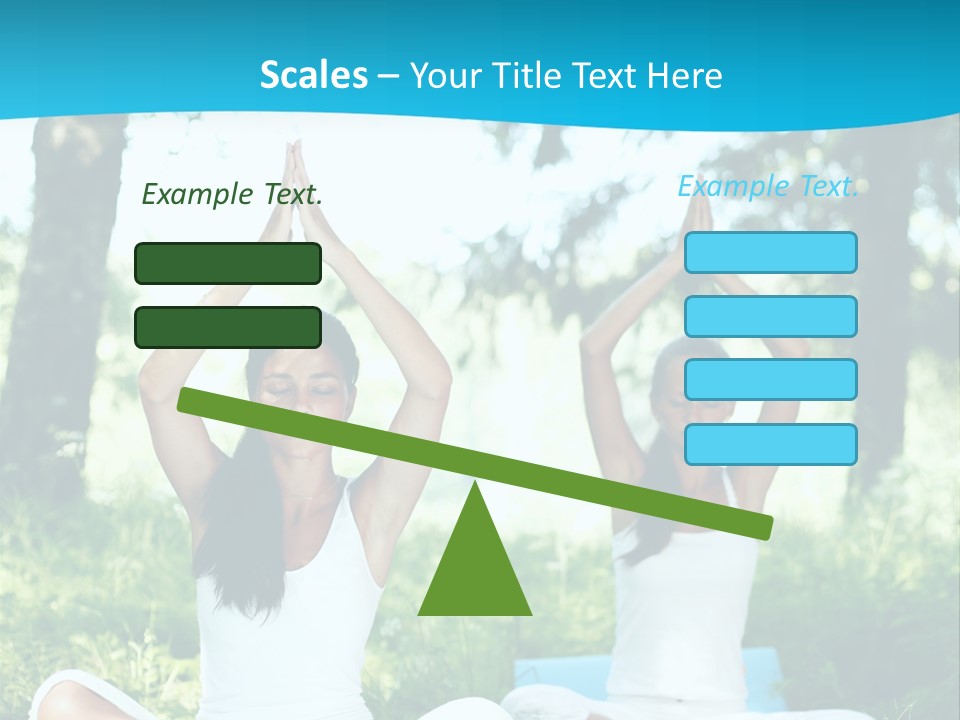 Woman Relaxation Balance PowerPoint Template