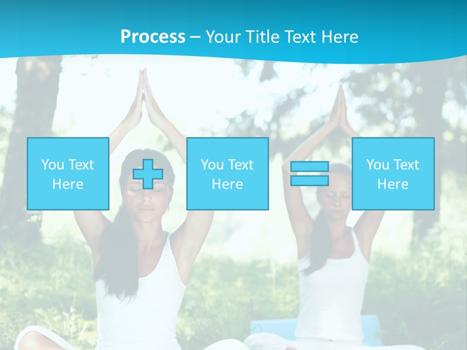 Woman Relaxation Balance PowerPoint Template