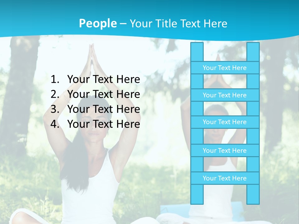 Woman Relaxation Balance PowerPoint Template