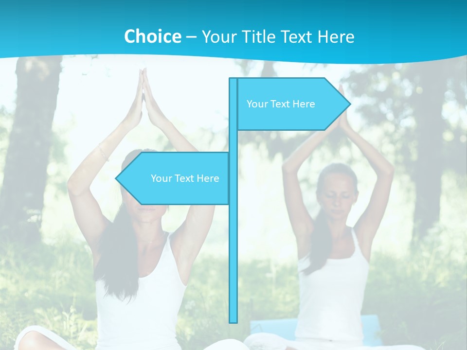 Woman Relaxation Balance PowerPoint Template