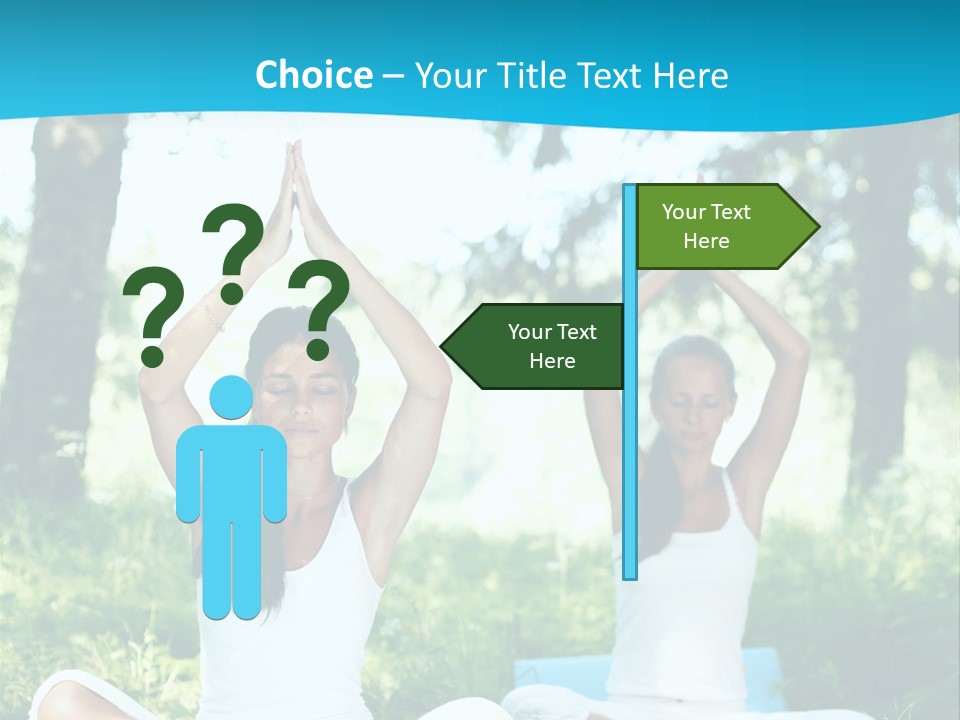 Woman Relaxation Balance PowerPoint Template