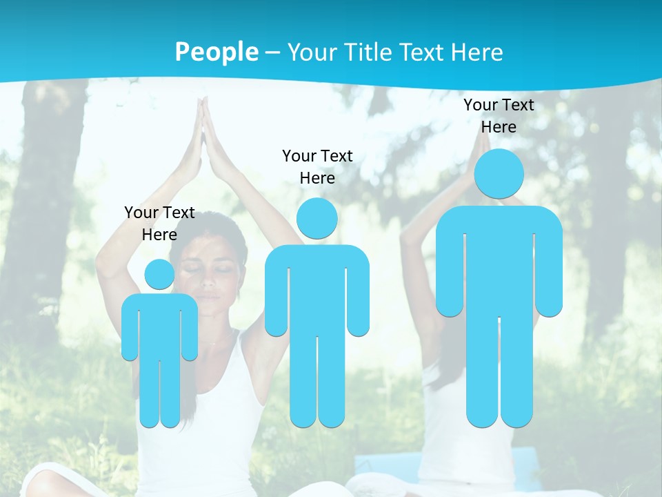 Woman Relaxation Balance PowerPoint Template
