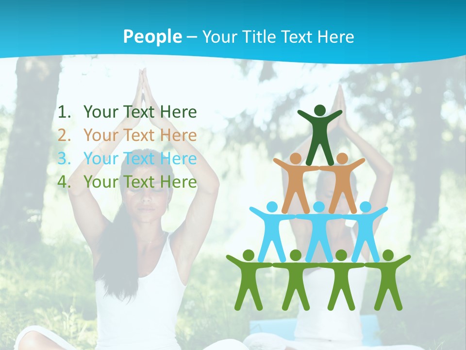 Woman Relaxation Balance PowerPoint Template