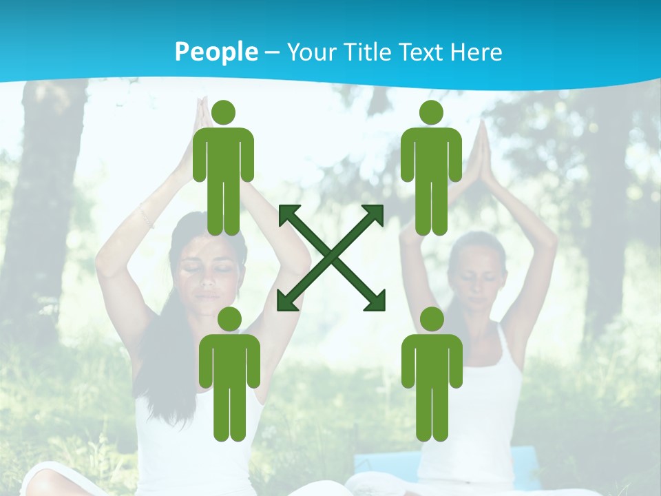 Woman Relaxation Balance PowerPoint Template