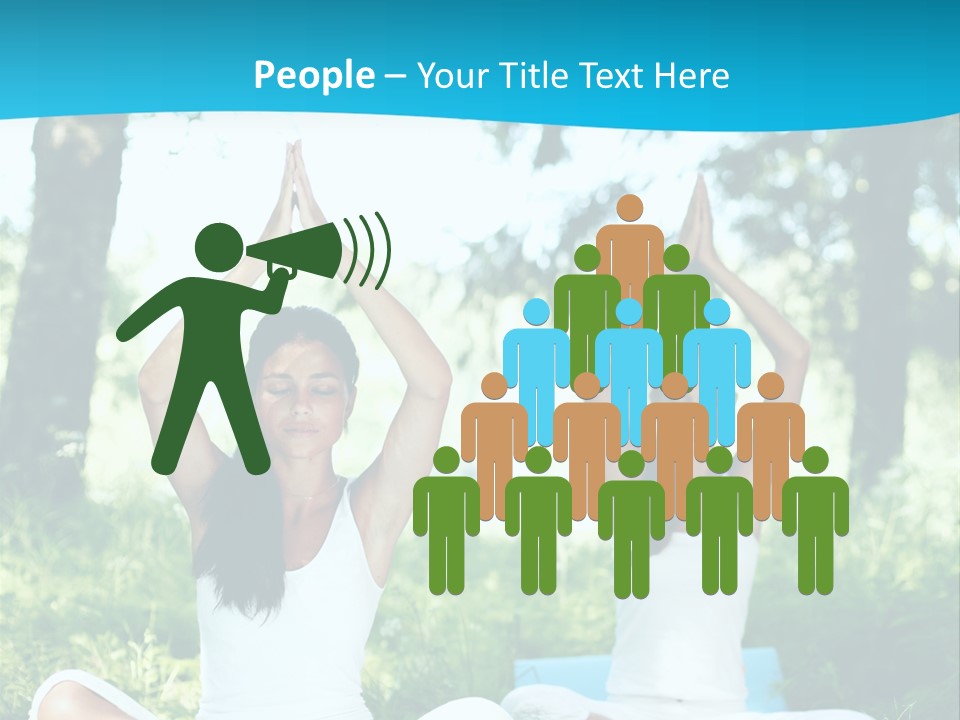 Woman Relaxation Balance PowerPoint Template