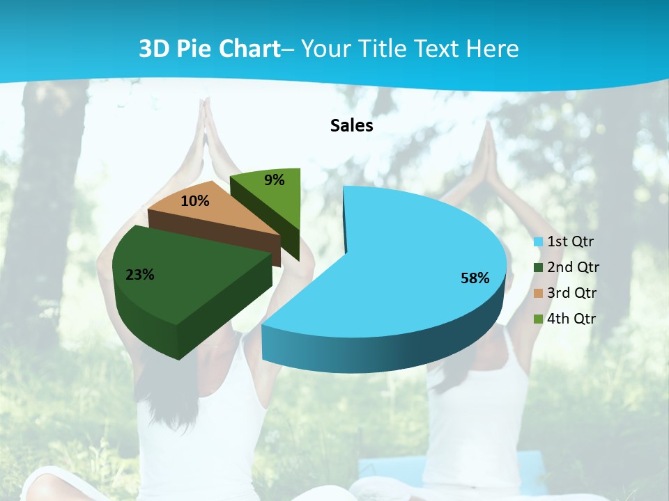 Woman Relaxation Balance PowerPoint Template