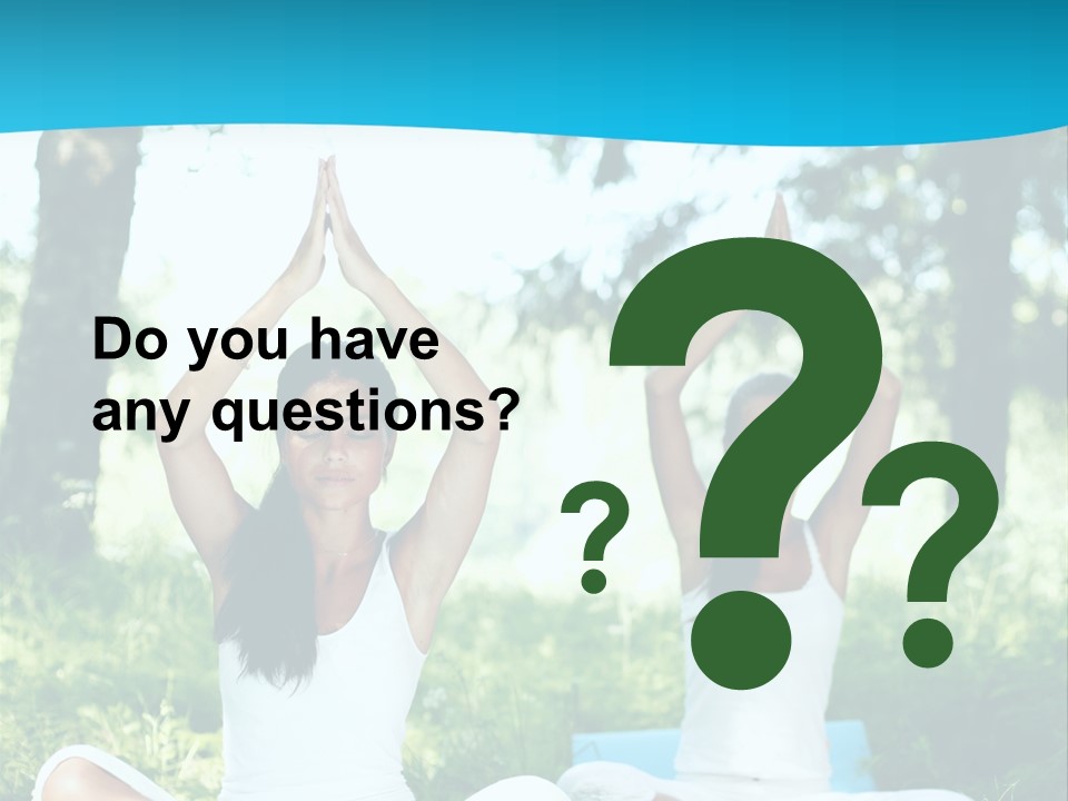 Woman Relaxation Balance PowerPoint Template