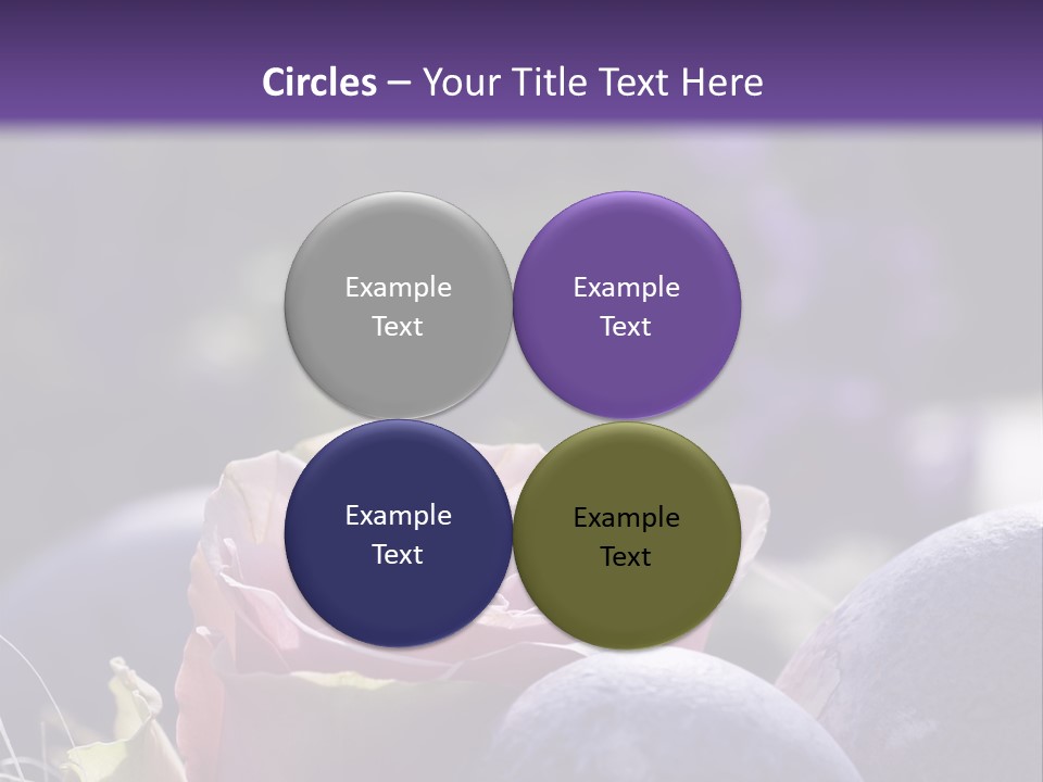 Vertically Dyed Blossomed PowerPoint Template