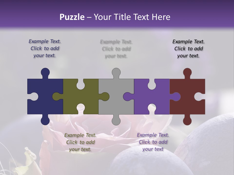 Vertically Dyed Blossomed PowerPoint Template