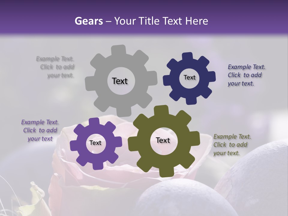 Vertically Dyed Blossomed PowerPoint Template