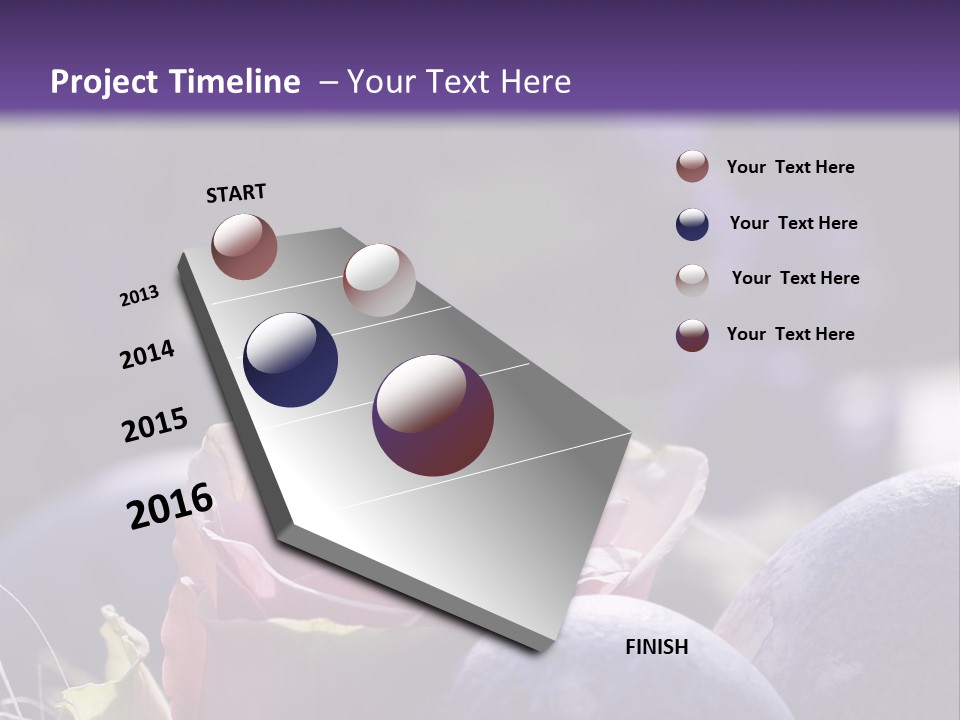 Vertically Dyed Blossomed PowerPoint Template