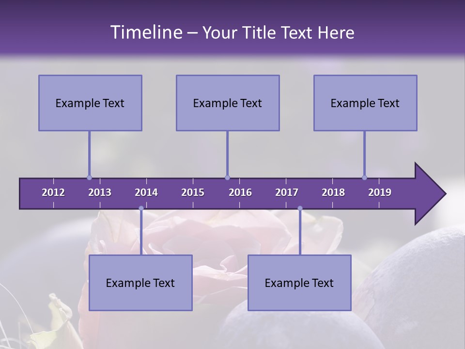 Vertically Dyed Blossomed PowerPoint Template