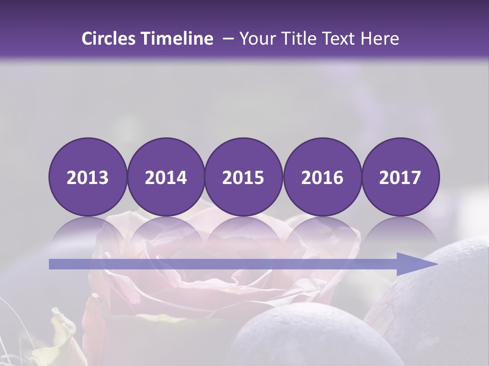 Vertically Dyed Blossomed PowerPoint Template