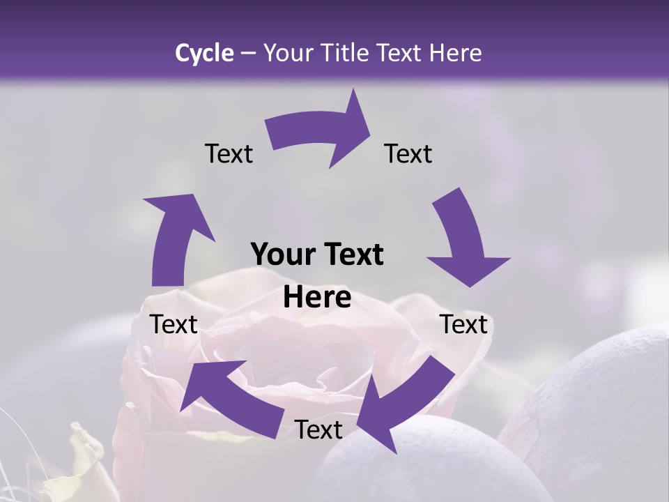 Vertically Dyed Blossomed PowerPoint Template