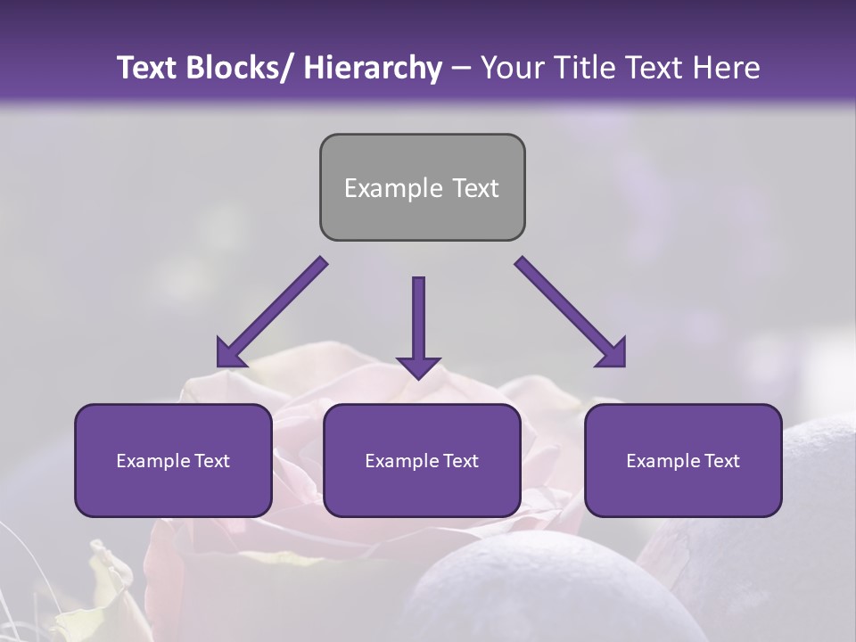 Vertically Dyed Blossomed PowerPoint Template