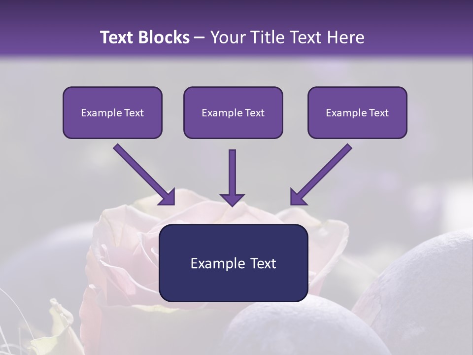 Vertically Dyed Blossomed PowerPoint Template