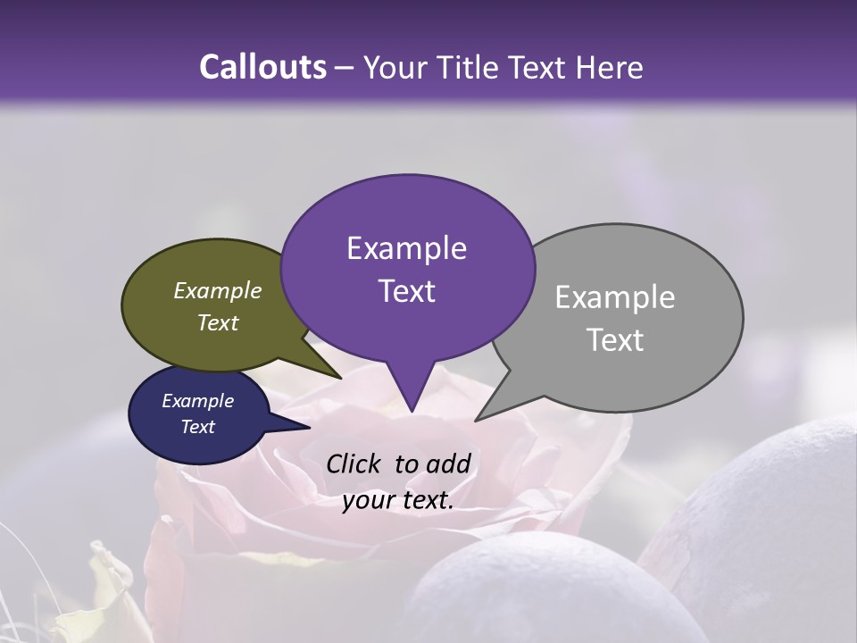 Vertically Dyed Blossomed PowerPoint Template