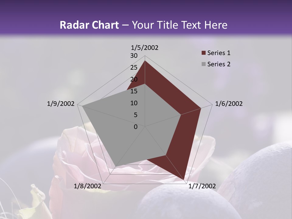 Vertically Dyed Blossomed PowerPoint Template