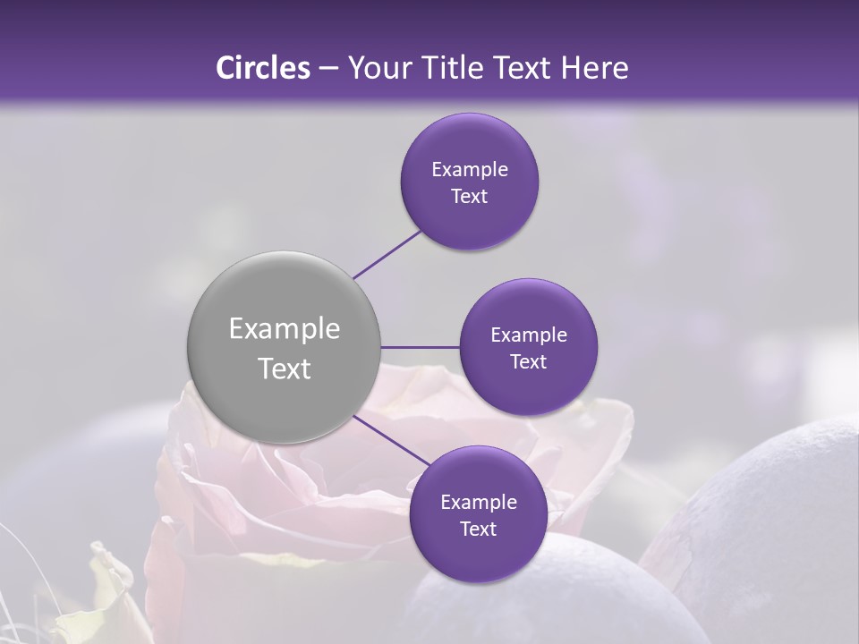 Vertically Dyed Blossomed PowerPoint Template