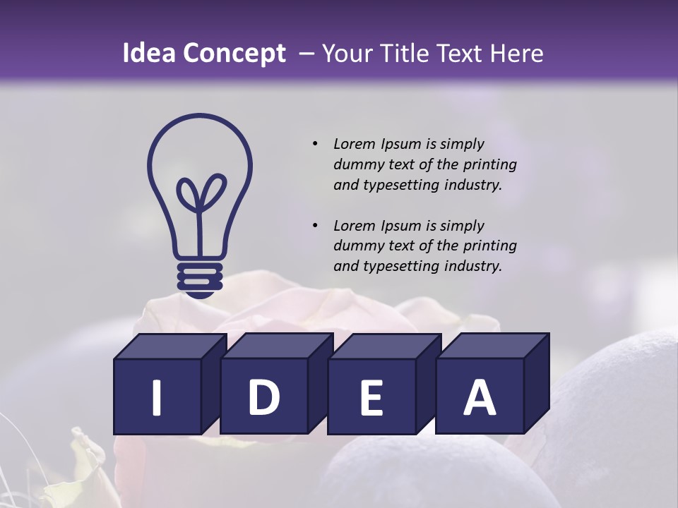 Vertically Dyed Blossomed PowerPoint Template