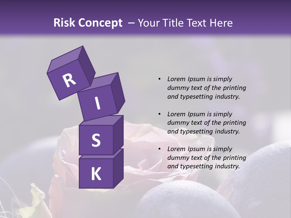 Vertically Dyed Blossomed PowerPoint Template