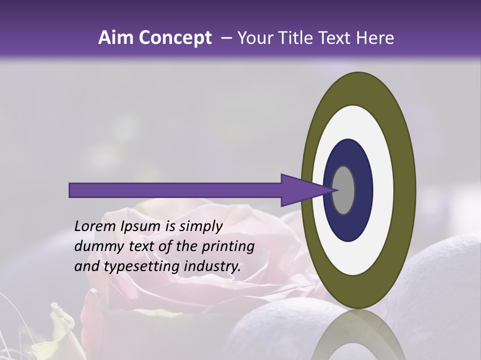 Vertically Dyed Blossomed PowerPoint Template