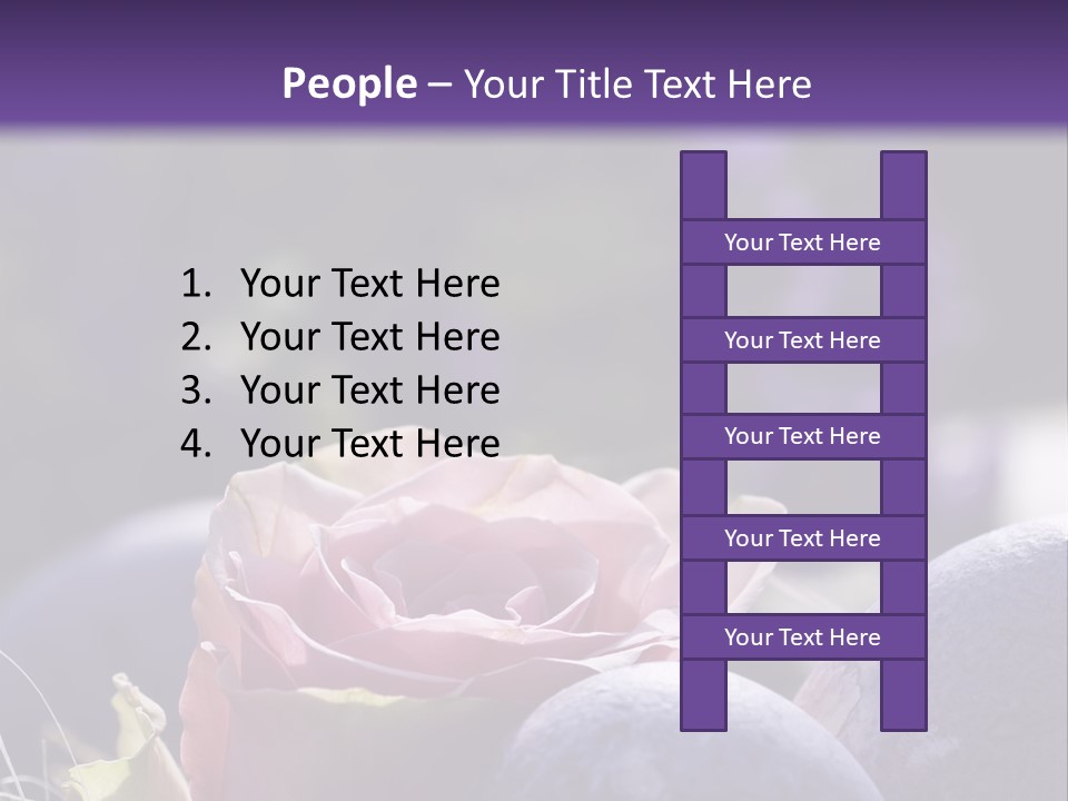 Vertically Dyed Blossomed PowerPoint Template