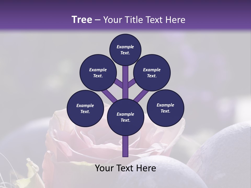 Vertically Dyed Blossomed PowerPoint Template