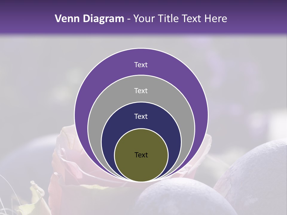 Vertically Dyed Blossomed PowerPoint Template