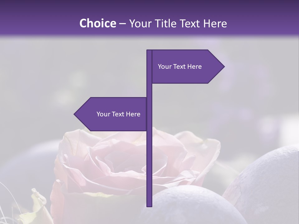 Vertically Dyed Blossomed PowerPoint Template