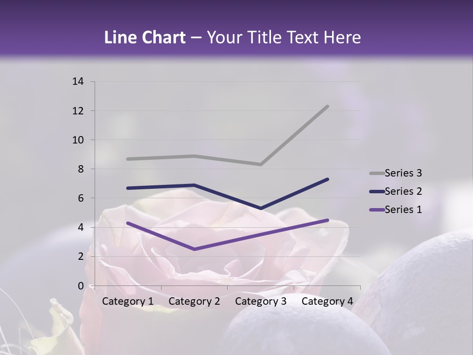Vertically Dyed Blossomed PowerPoint Template