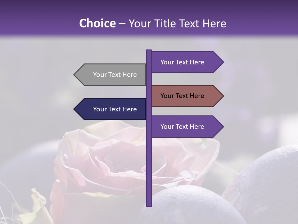 Vertically Dyed Blossomed PowerPoint Template