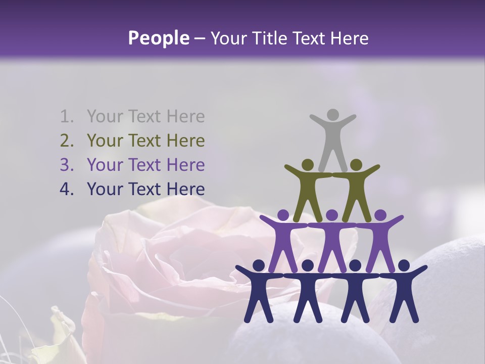 Vertically Dyed Blossomed PowerPoint Template