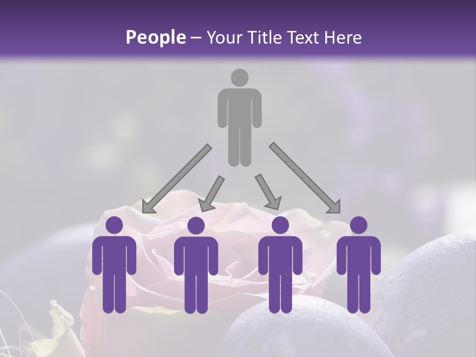 Vertically Dyed Blossomed PowerPoint Template