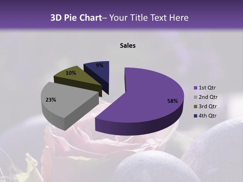 Vertically Dyed Blossomed PowerPoint Template