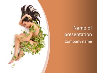 Beauty Plant Innocence PowerPoint Template