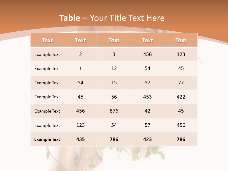 Beauty Plant Innocence PowerPoint Template