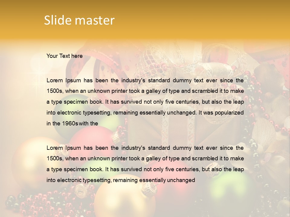 Year Golden Border PowerPoint Template