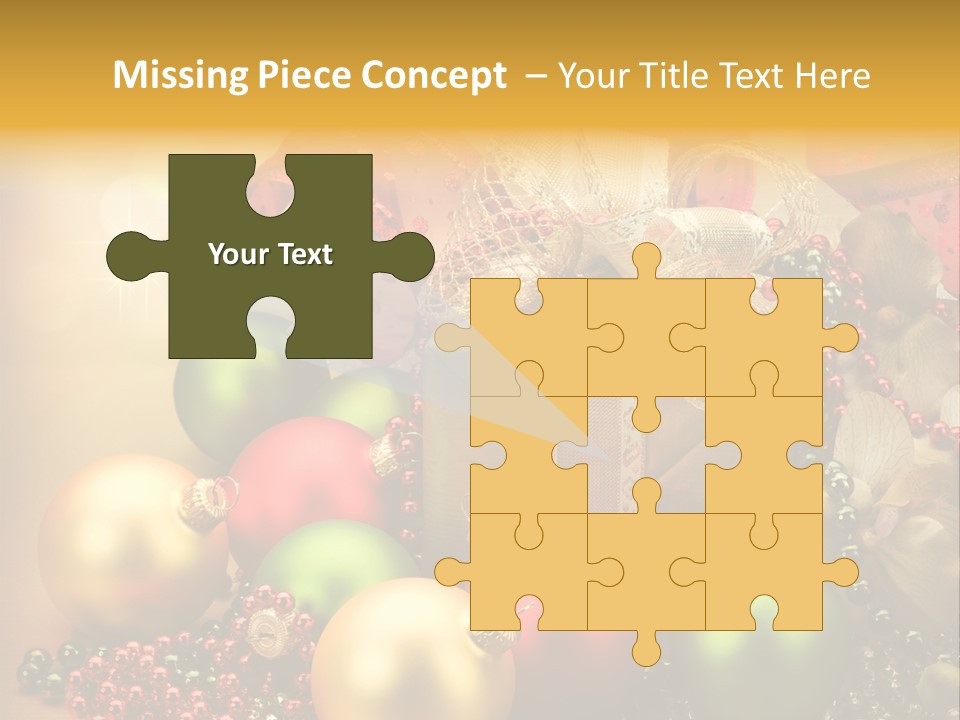 Year Golden Border PowerPoint Template